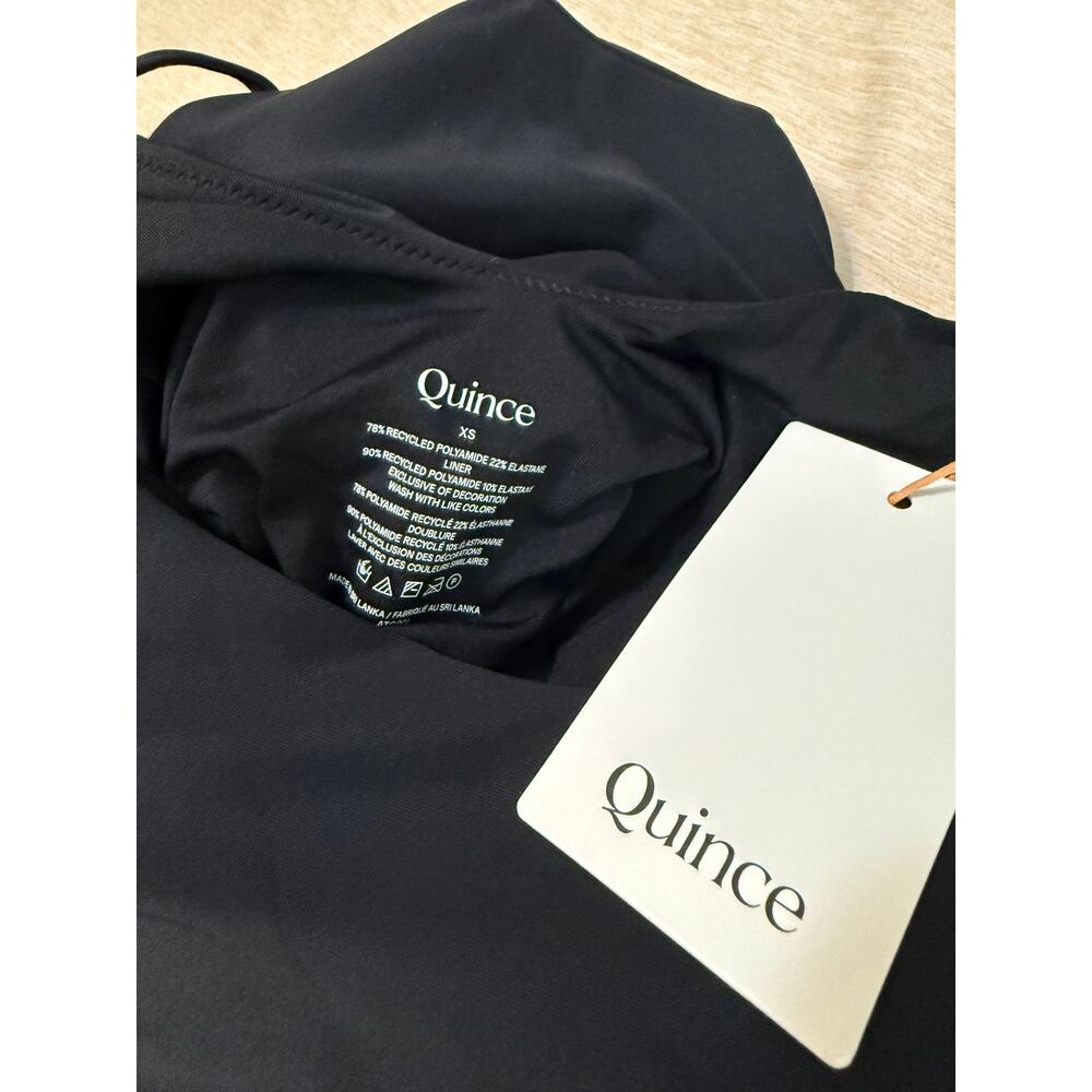 quince italian cut-out one-piece swimsuit in black, women size x-small xs - Picture 5 of 6